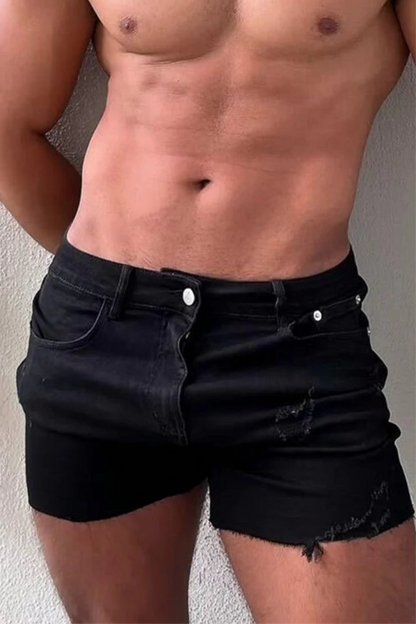 Ignite Black Denim Short Shorts