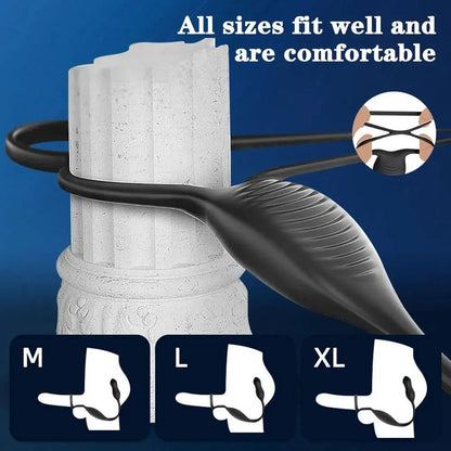 All In One Cock RIng + G Spot Sensation Blue Tooth Anal Plug