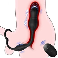 All In One Cock RIng + G Spot Sensation Blue Tooth Anal Plug